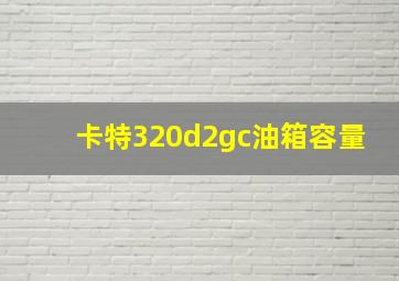 卡特320d2gc油箱容量