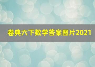 卷典六下数学答案图片2021