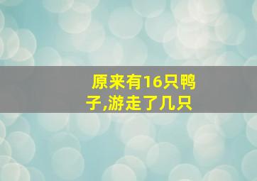 原来有16只鸭子,游走了几只