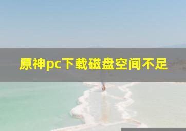 原神pc下载磁盘空间不足