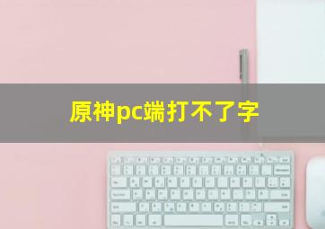 原神pc端打不了字