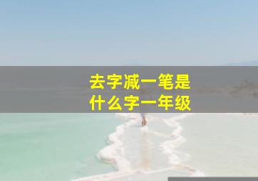 去字减一笔是什么字一年级