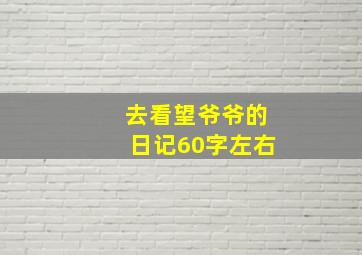 去看望爷爷的日记60字左右