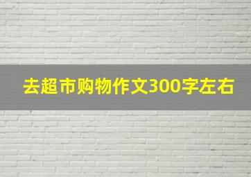 去超市购物作文300字左右