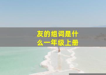 友的组词是什么一年级上册