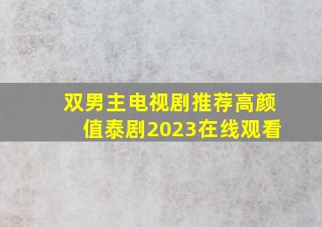 双男主电视剧推荐高颜值泰剧2023在线观看