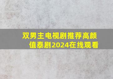 双男主电视剧推荐高颜值泰剧2024在线观看