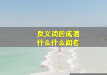 反义词的成语什么什么闻名