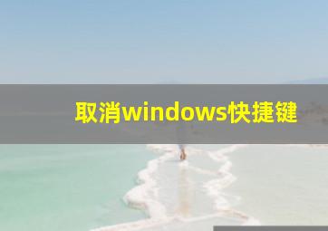 取消windows快捷键