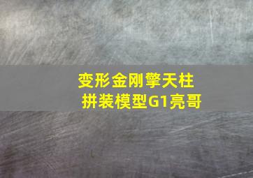 变形金刚擎天柱拼装模型G1亮哥