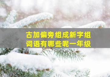 古加偏旁组成新字组词语有哪些呢一年级