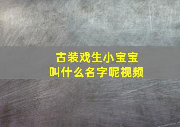 古装戏生小宝宝叫什么名字呢视频