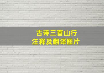 古诗三首山行注释及翻译图片