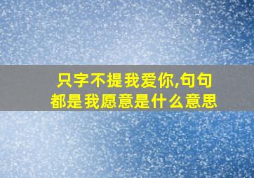 只字不提我爱你,句句都是我愿意是什么意思