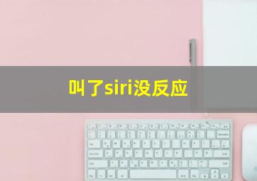 叫了siri没反应