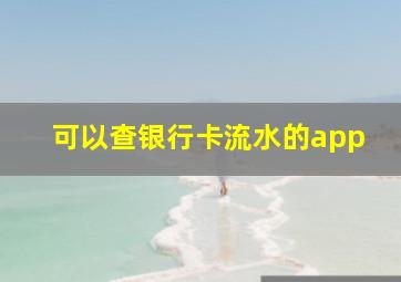 可以查银行卡流水的app