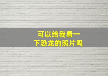 可以给我看一下恐龙的照片吗