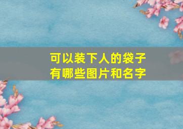 可以装下人的袋子有哪些图片和名字