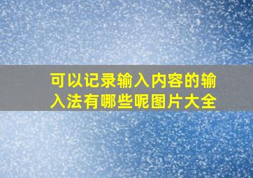 可以记录输入内容的输入法有哪些呢图片大全