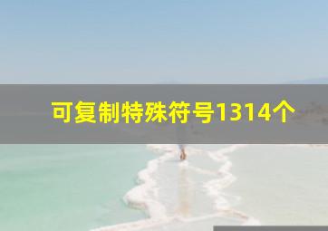 可复制特殊符号1314个