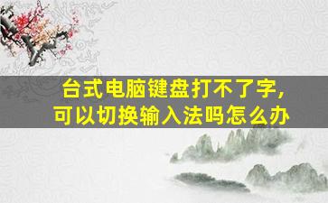 台式电脑键盘打不了字,可以切换输入法吗怎么办