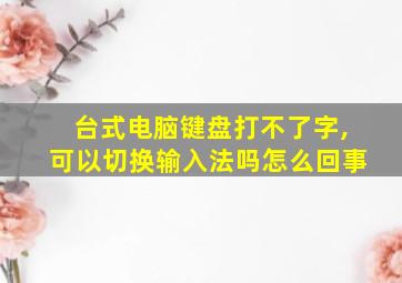 台式电脑键盘打不了字,可以切换输入法吗怎么回事