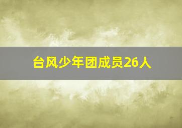 台风少年团成员26人