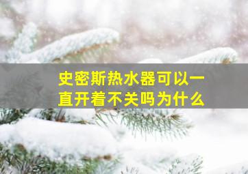 史密斯热水器可以一直开着不关吗为什么