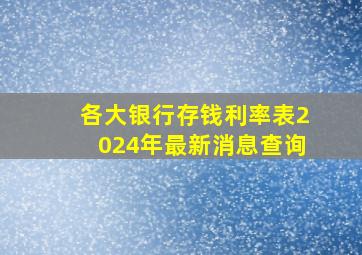 各大银行存钱利率表2024年最新消息查询