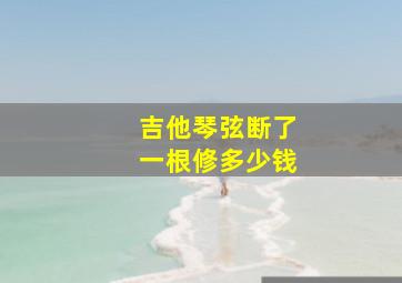 吉他琴弦断了一根修多少钱