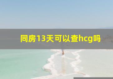 同房13天可以查hcg吗