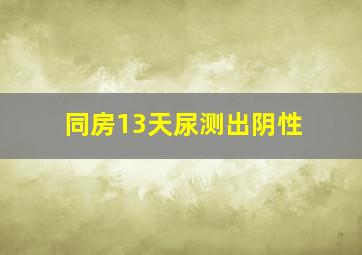 同房13天尿测出阴性