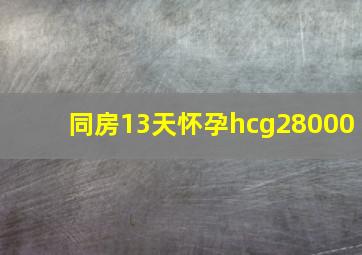 同房13天怀孕hcg28000