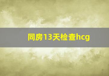 同房13天检查hcg