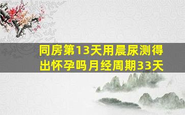 同房第13天用晨尿测得出怀孕吗月经周期33天