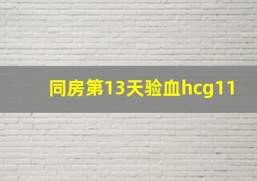 同房第13天验血hcg11