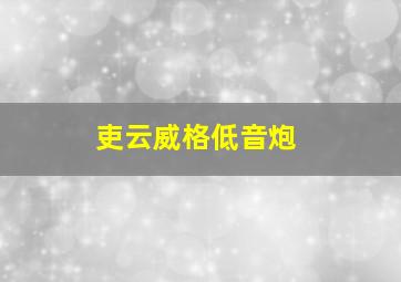 吏云威格低音炮