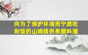 向为了保护环境而宁愿吃剩饭的山姆提供希腊料理