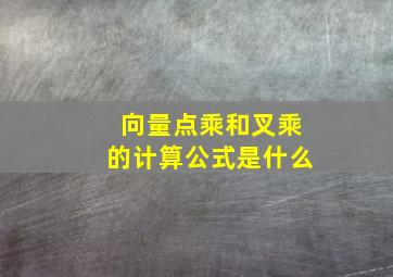 向量点乘和叉乘的计算公式是什么