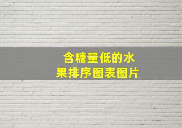 含糖量低的水果排序图表图片