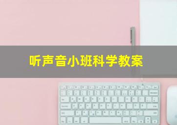 听声音小班科学教案