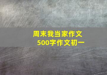 周末我当家作文500字作文初一