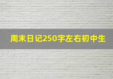 周末日记250字左右初中生