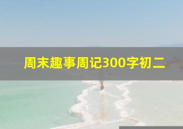 周末趣事周记300字初二