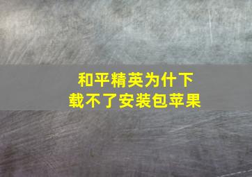 和平精英为什下载不了安装包苹果