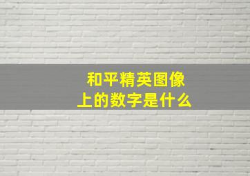 和平精英图像上的数字是什么