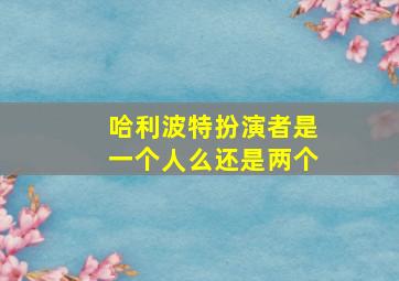 哈利波特扮演者是一个人么还是两个