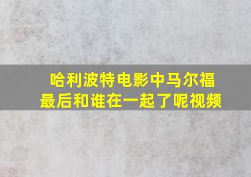 哈利波特电影中马尔福最后和谁在一起了呢视频