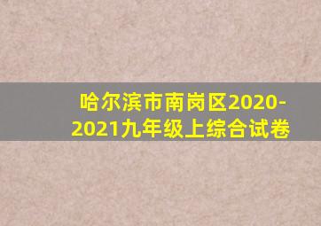 哈尔滨市南岗区2020-2021九年级上综合试卷