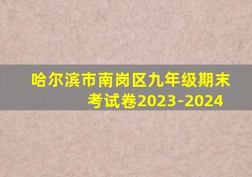 哈尔滨市南岗区九年级期末考试卷2023-2024